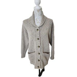 Aritzia Wilfred Free Backyard Womens Beige Long Sleeve Heavy Cardigan Coat XS